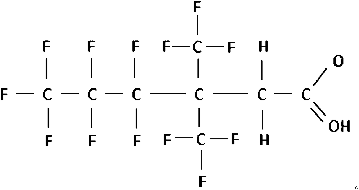 Ethylperfluorohexyl acetic acid and synthesizing method thereof