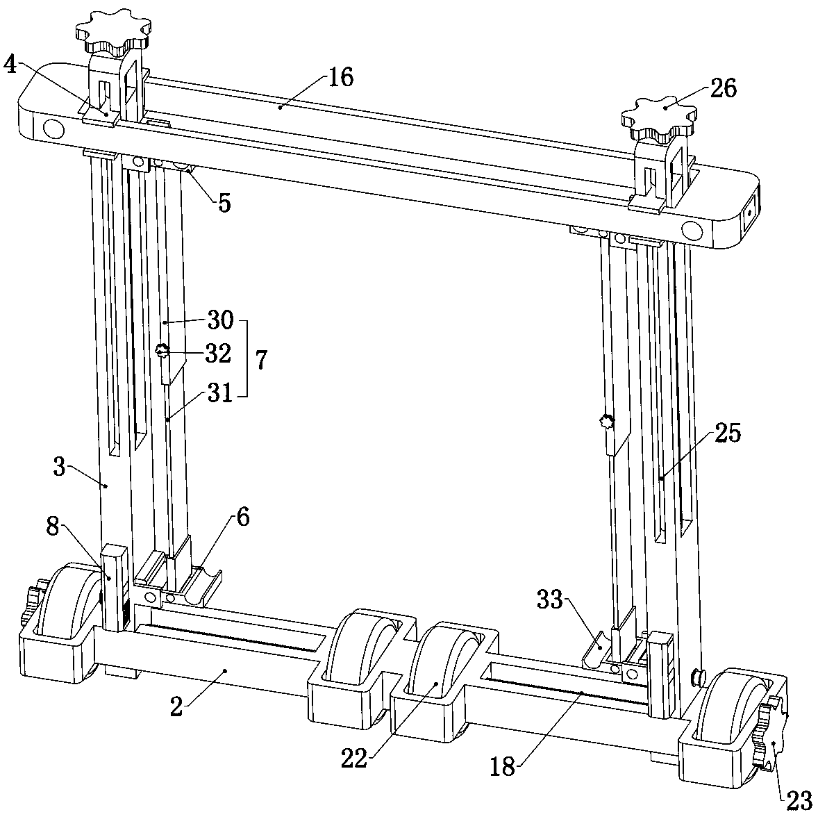 Steel frame fixing device applied to civil engineering