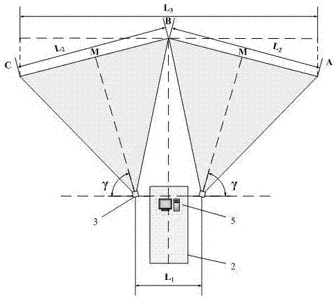 Structural light-based airport runway foreign body detection system
