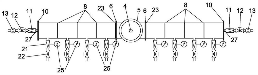 Dynamic pressure-bearing device for simulating reaction process of PRB medium in deep groundwater