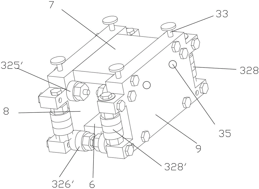 Sliding block type drilling/tapping fixture frame