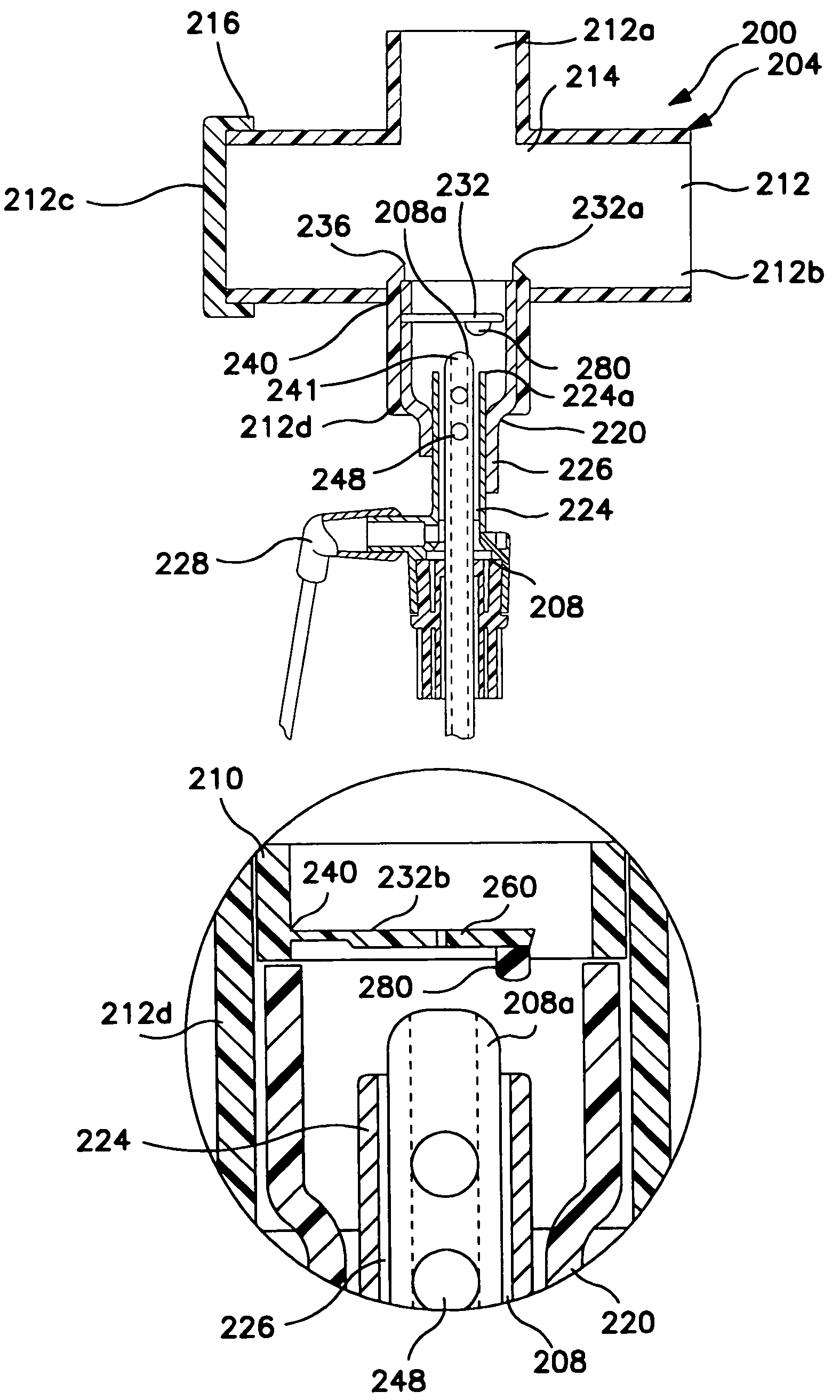 Endotracheal catheter and manifold assembly with improved valve