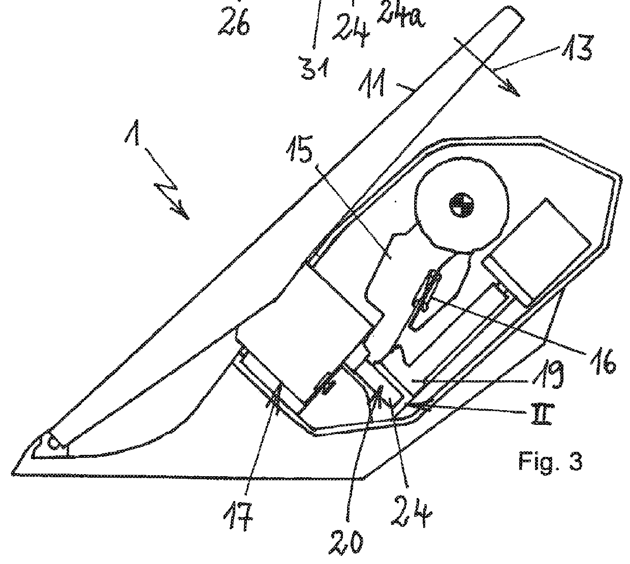 Accelerator pedal unit for a vehicle