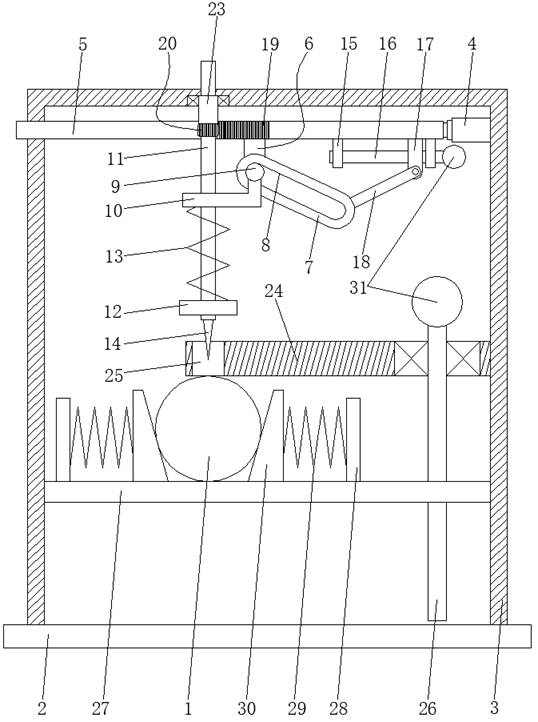 A poultry embryo punching device that is easy to adjust strength