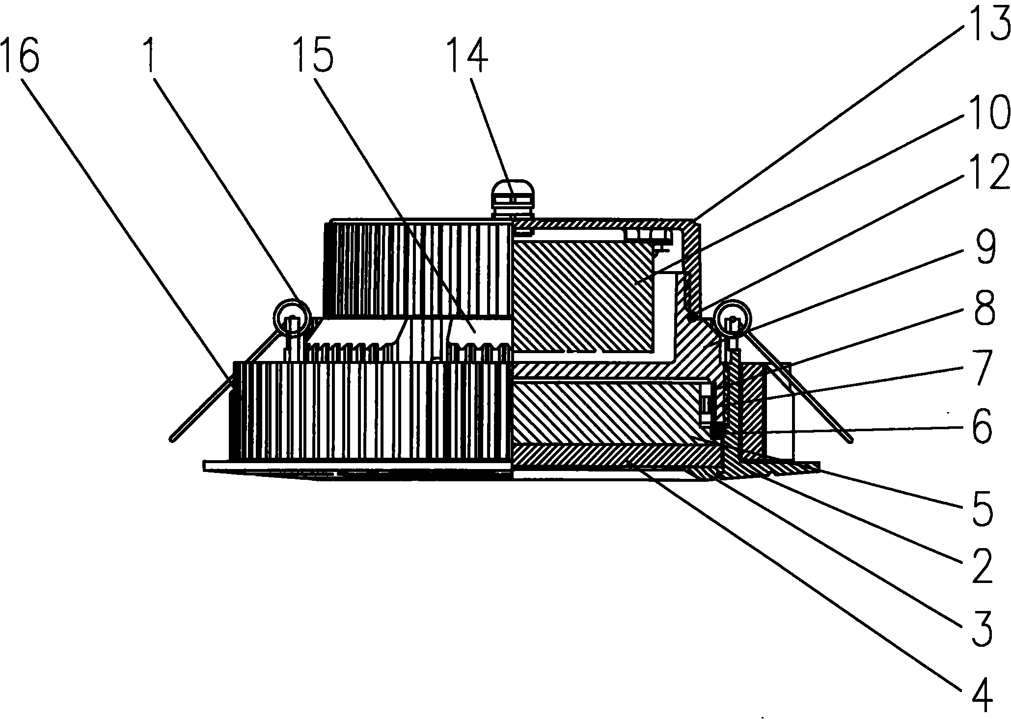 Light conduction plane lamp with built-in power