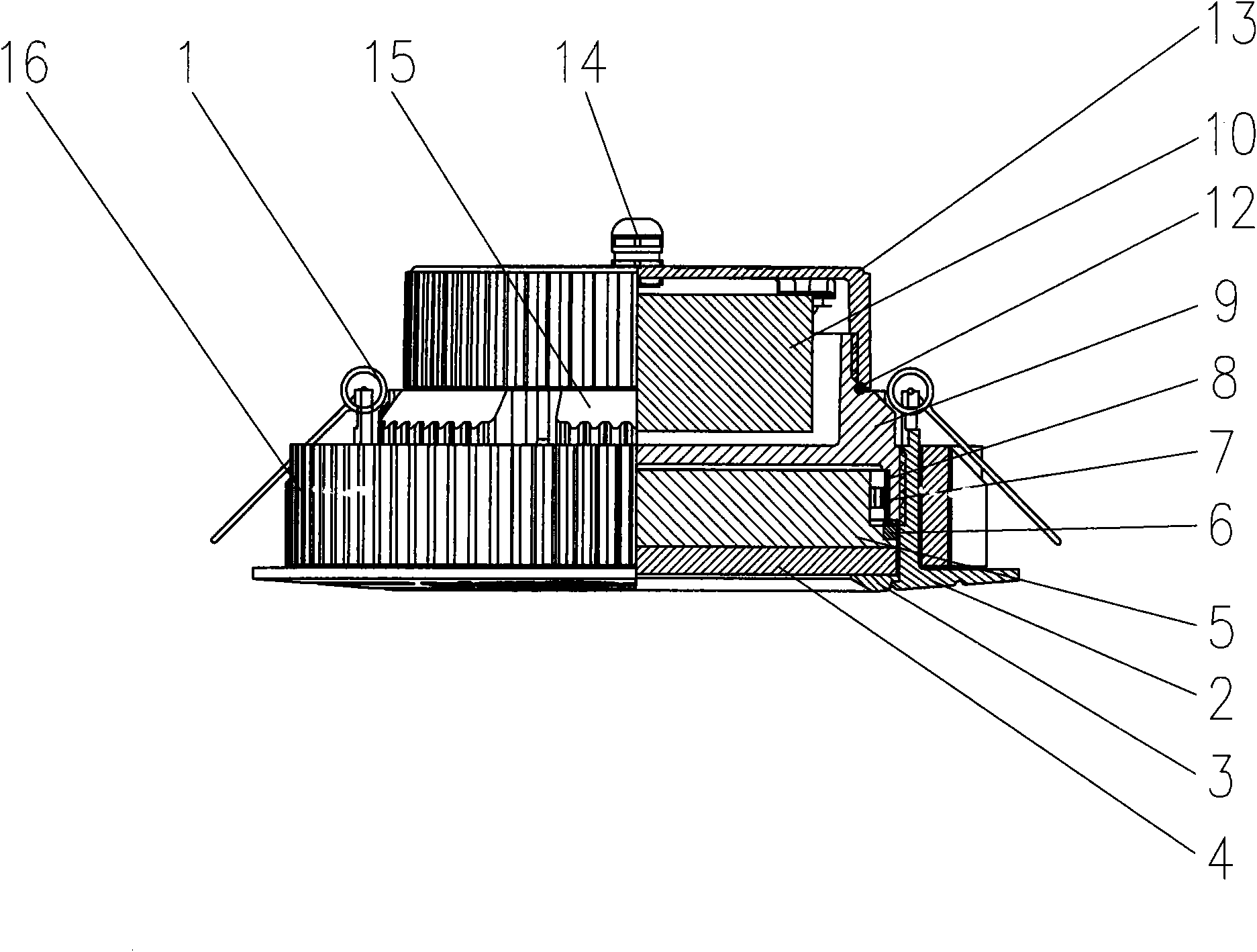 Light conduction plane lamp with built-in power
