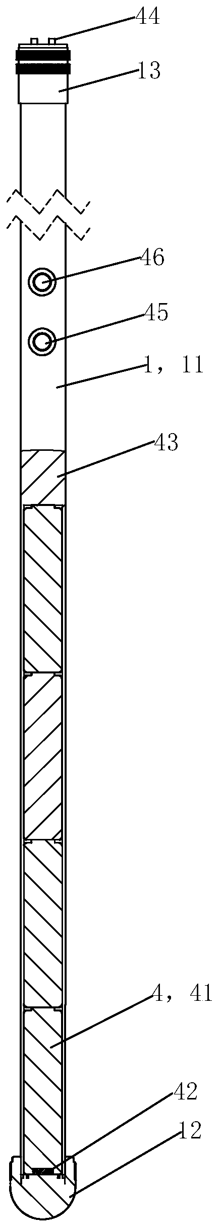 Magnetic attraction type illuminable insulating operating rod