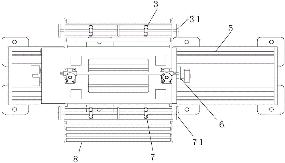 Double-pulley slippage and shifting prevention type deflecting feeder