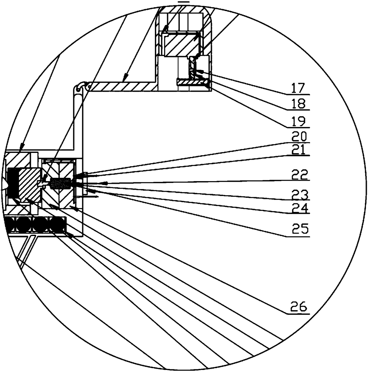 Household hand-held small button-sewing machine based on four-bar linkage mechanism