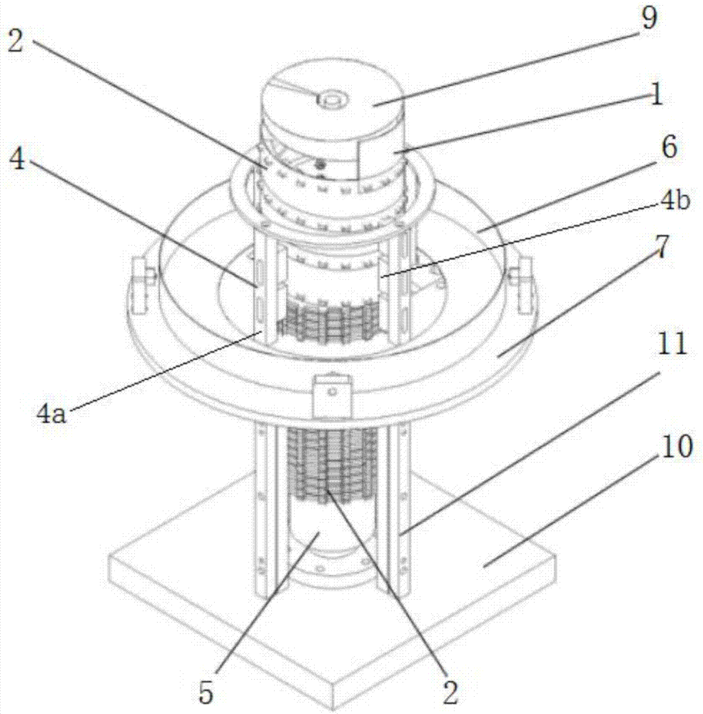 V-shaped support spiral lifting platform