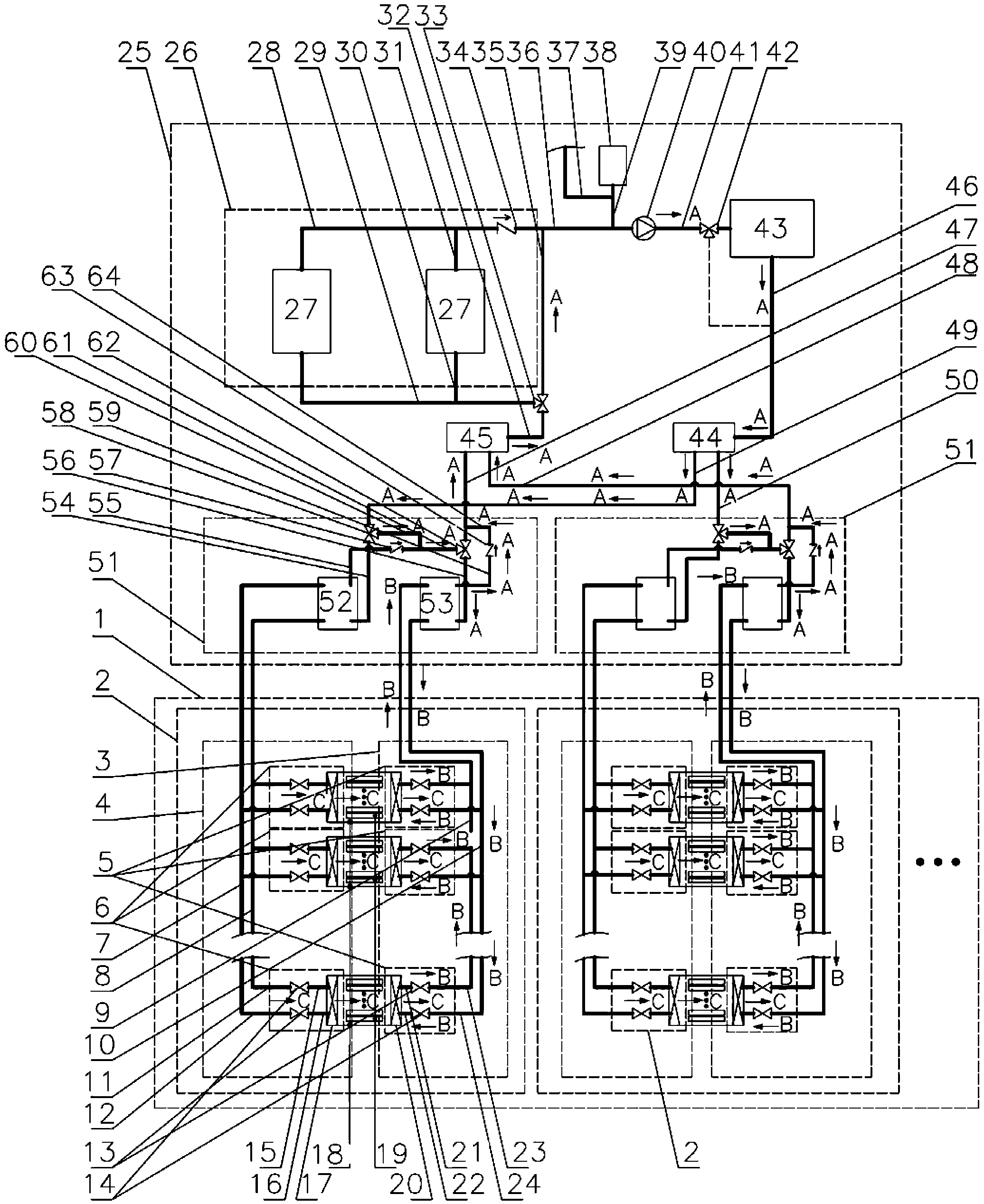 Heat pipe heat extraction system in high-radiating density machine room