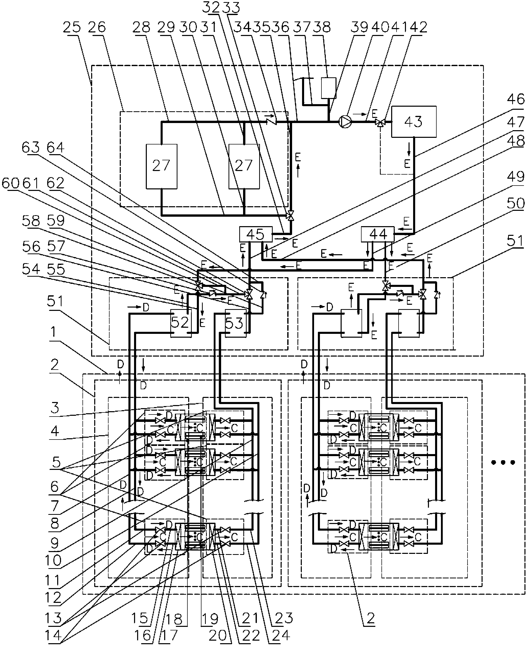 Heat pipe heat extraction system in high-radiating density machine room