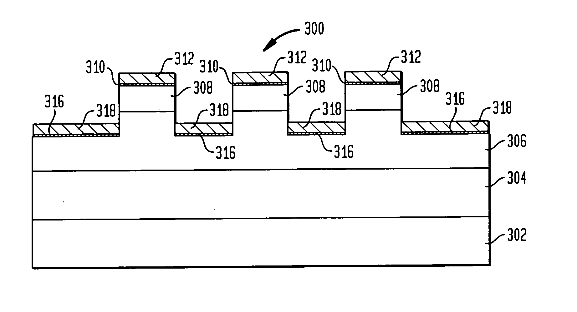 Lateral conduction schottky diode with plural mesas