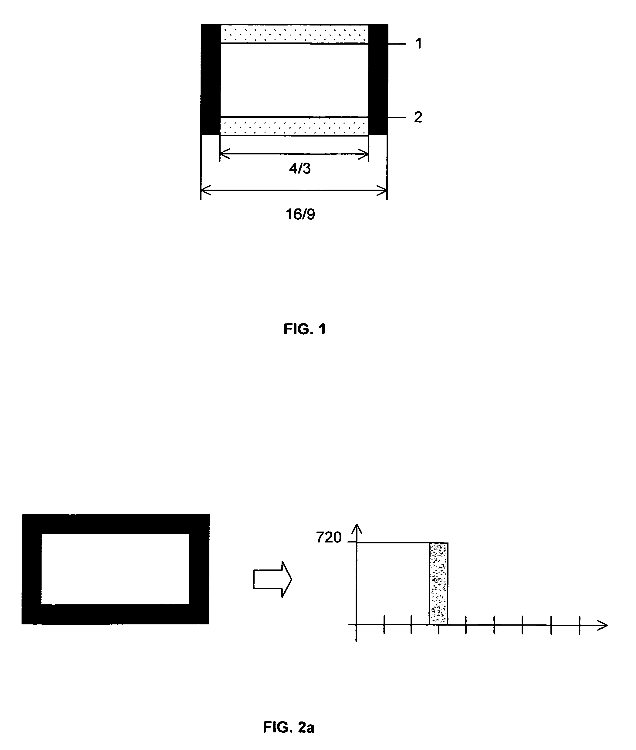 Process for detecting black bars in a video image