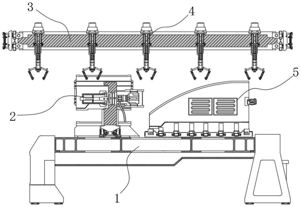 A spraying device for medium-sized bus motor castings