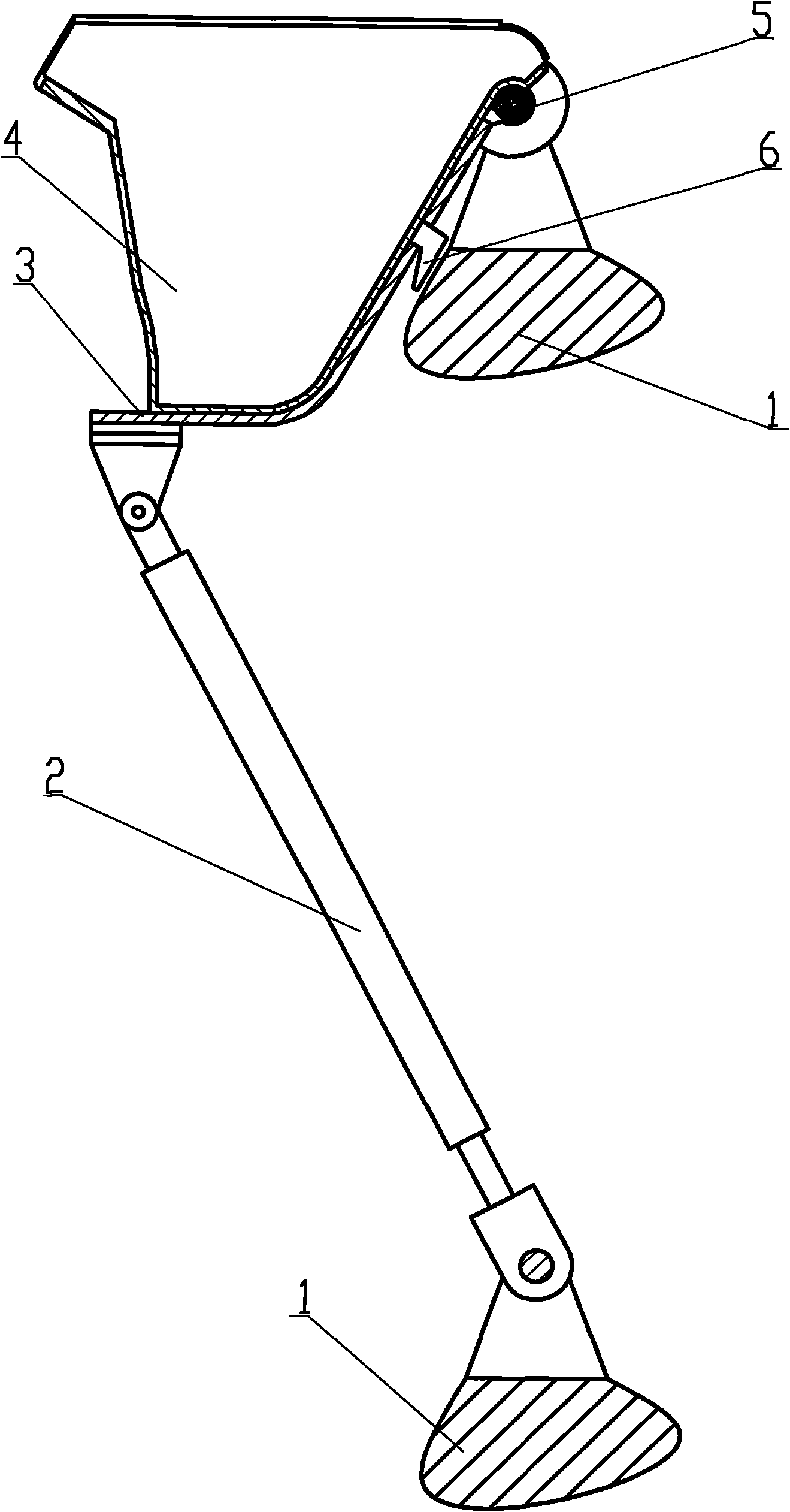 Driving device for fan-shaped pouring ladle