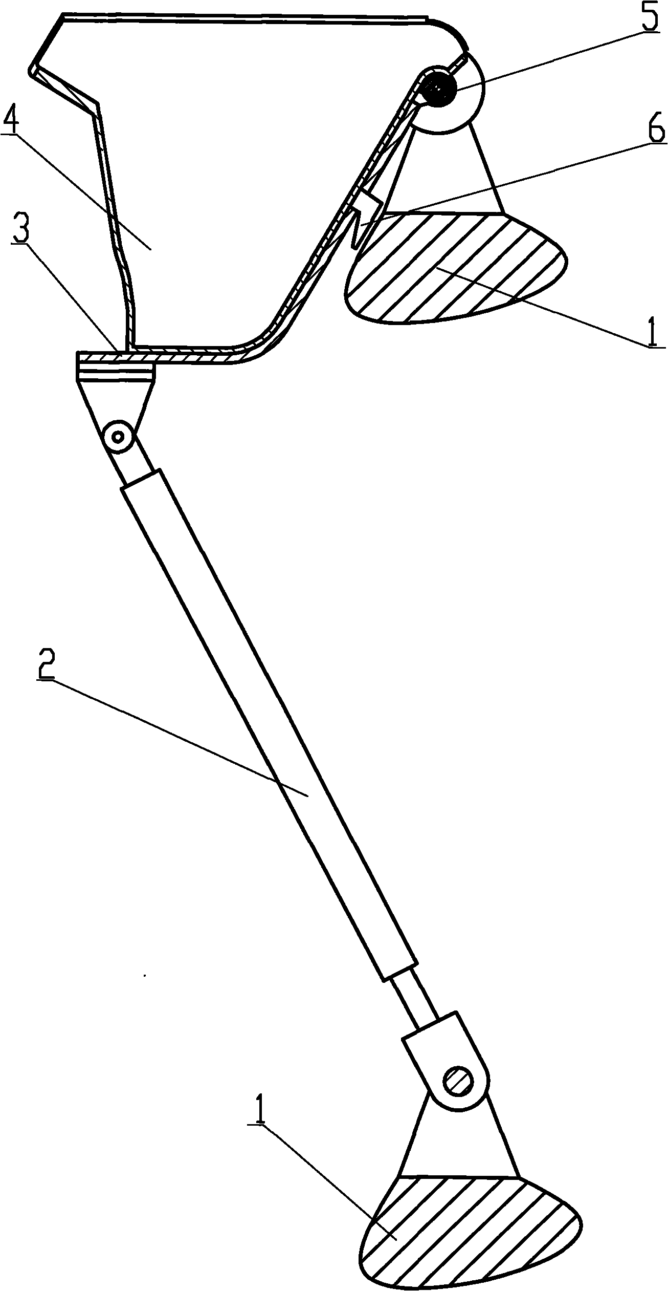 Driving device for fan-shaped pouring ladle