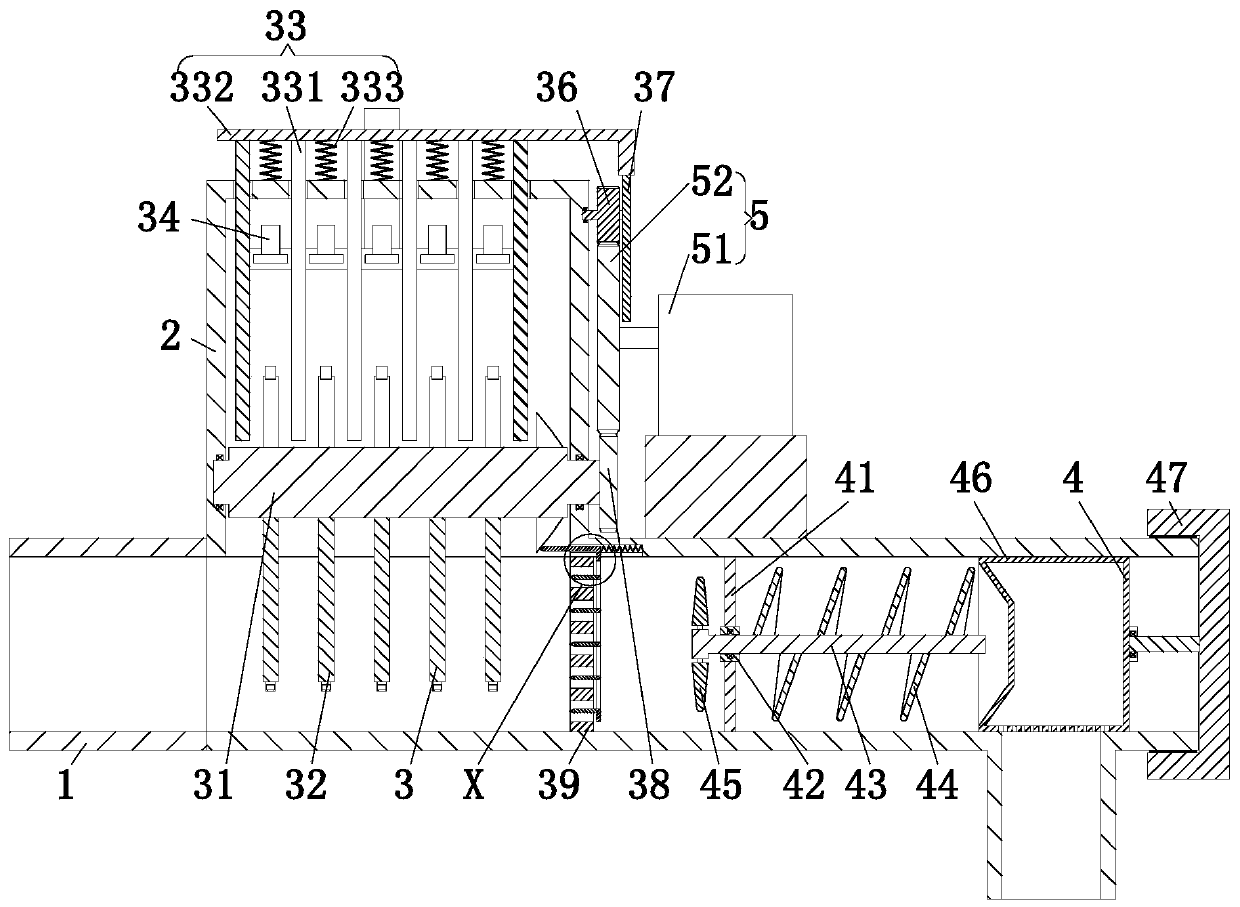 Domestic sewage discharging and filtering system