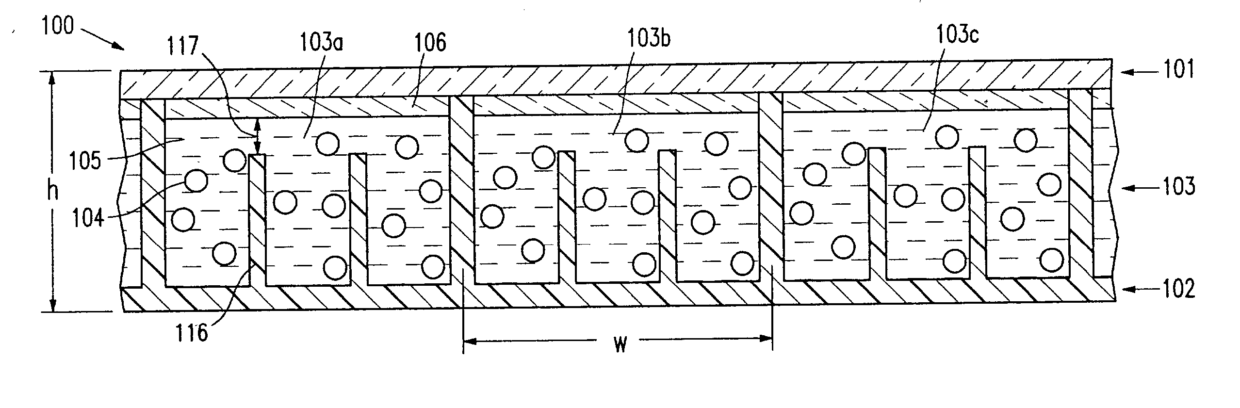 Electrophoretic display with sub relief structure for high contrast ratio and improved shear and/or compression resistance