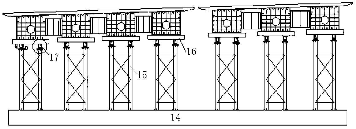 Integral erection construction method of 60m steel box girder