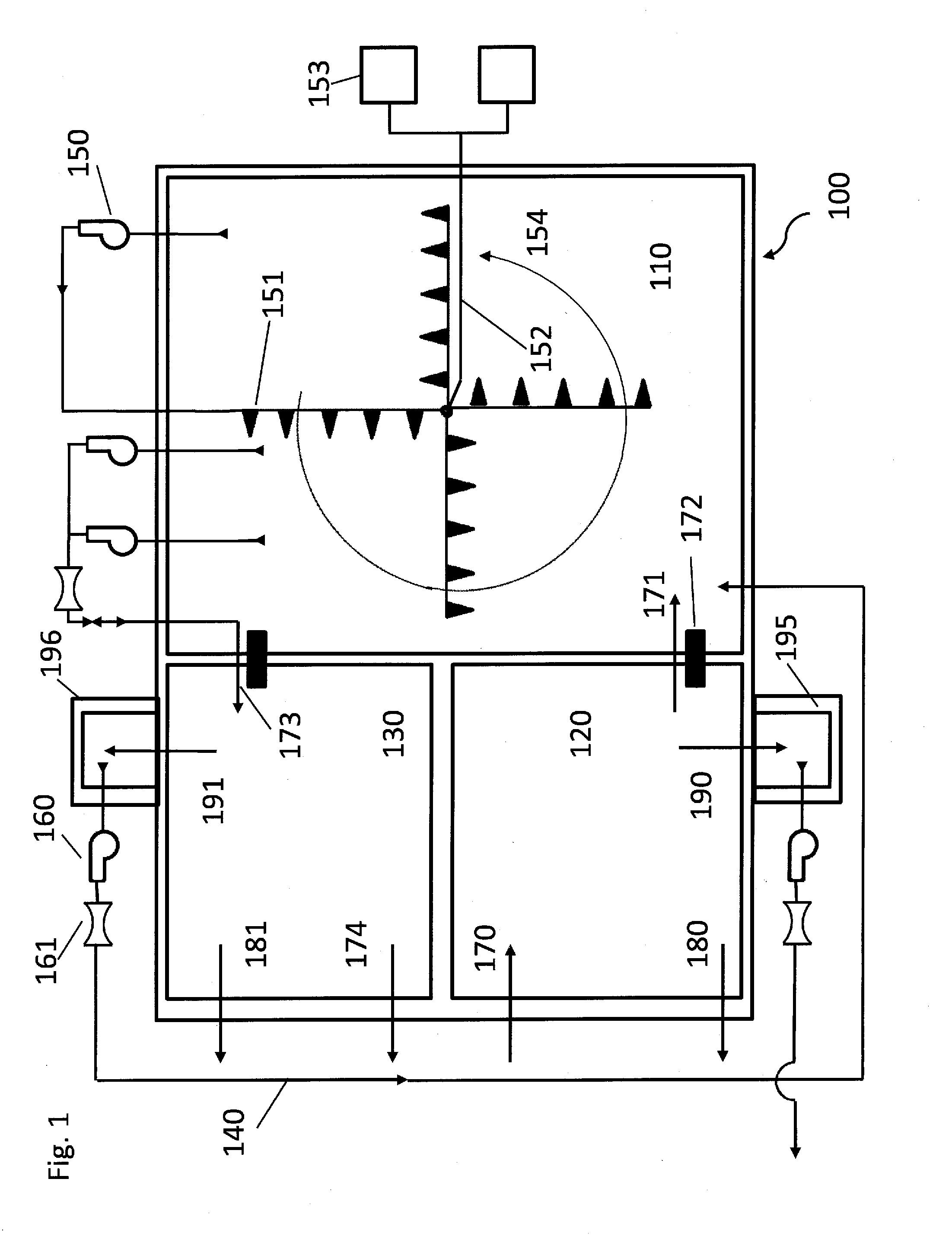 Dissolved air flotation and equalization reactor wastewater treatment tank