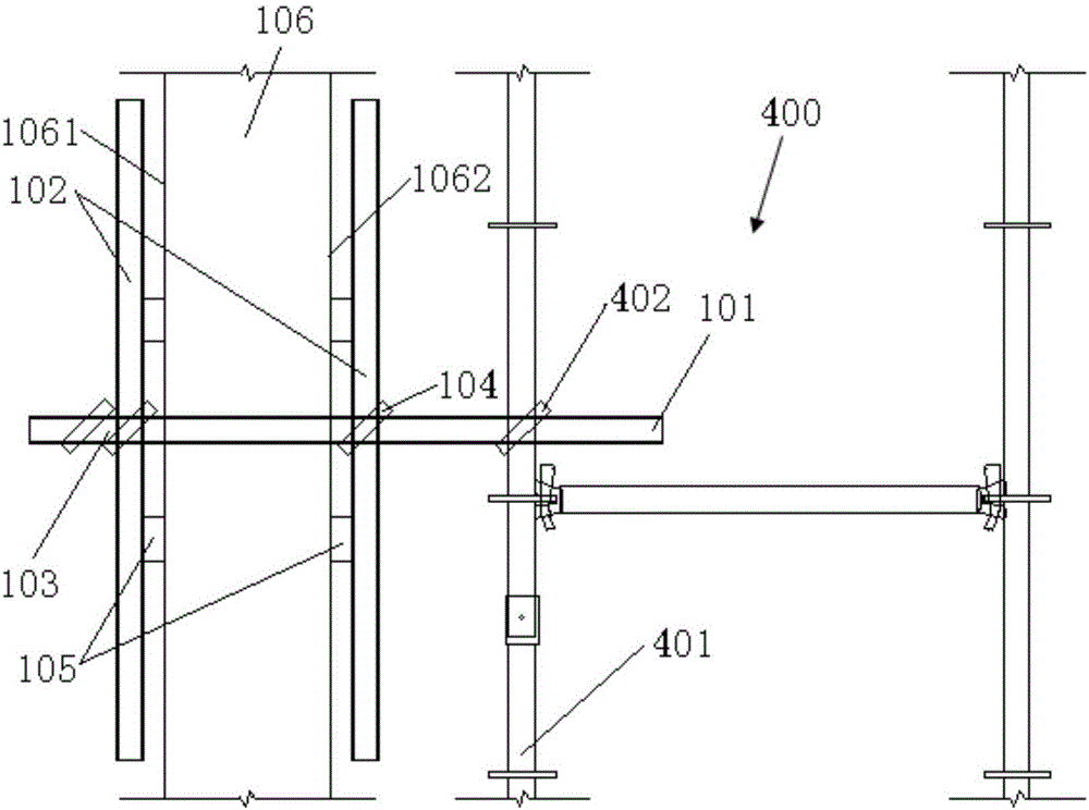 Counter-pulling wall connecting component