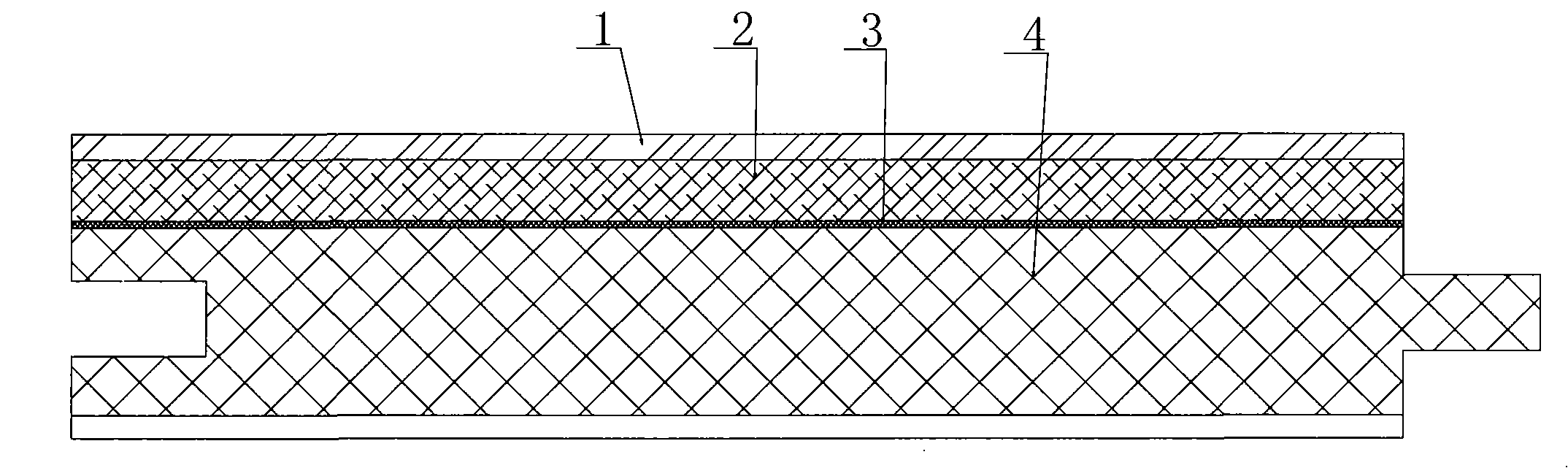 Large recombined decorative composite floor plate and production method thereof