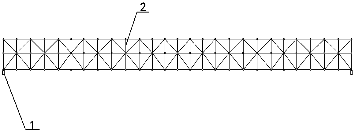 A tilting truss structure system for the roof of a multi-machine maintenance hangar for large wide-body passenger aircraft