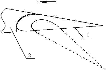 Double-circle method for generating trailing edge flap control surface airfoil leading edge curve