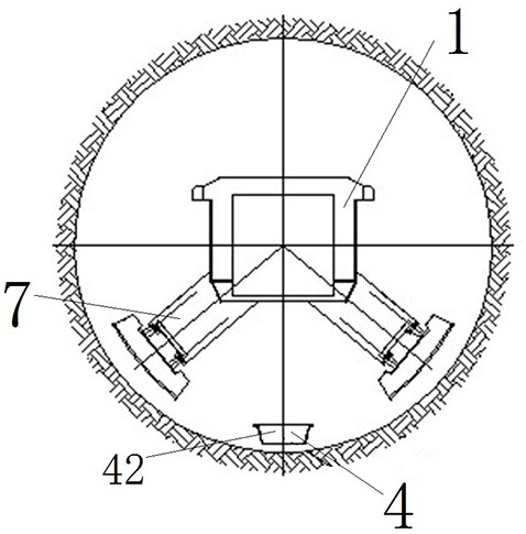 Inclined shaft heading machine