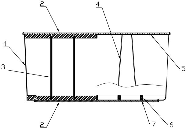 Anti-floating-free combined core mold for hollow floor slab