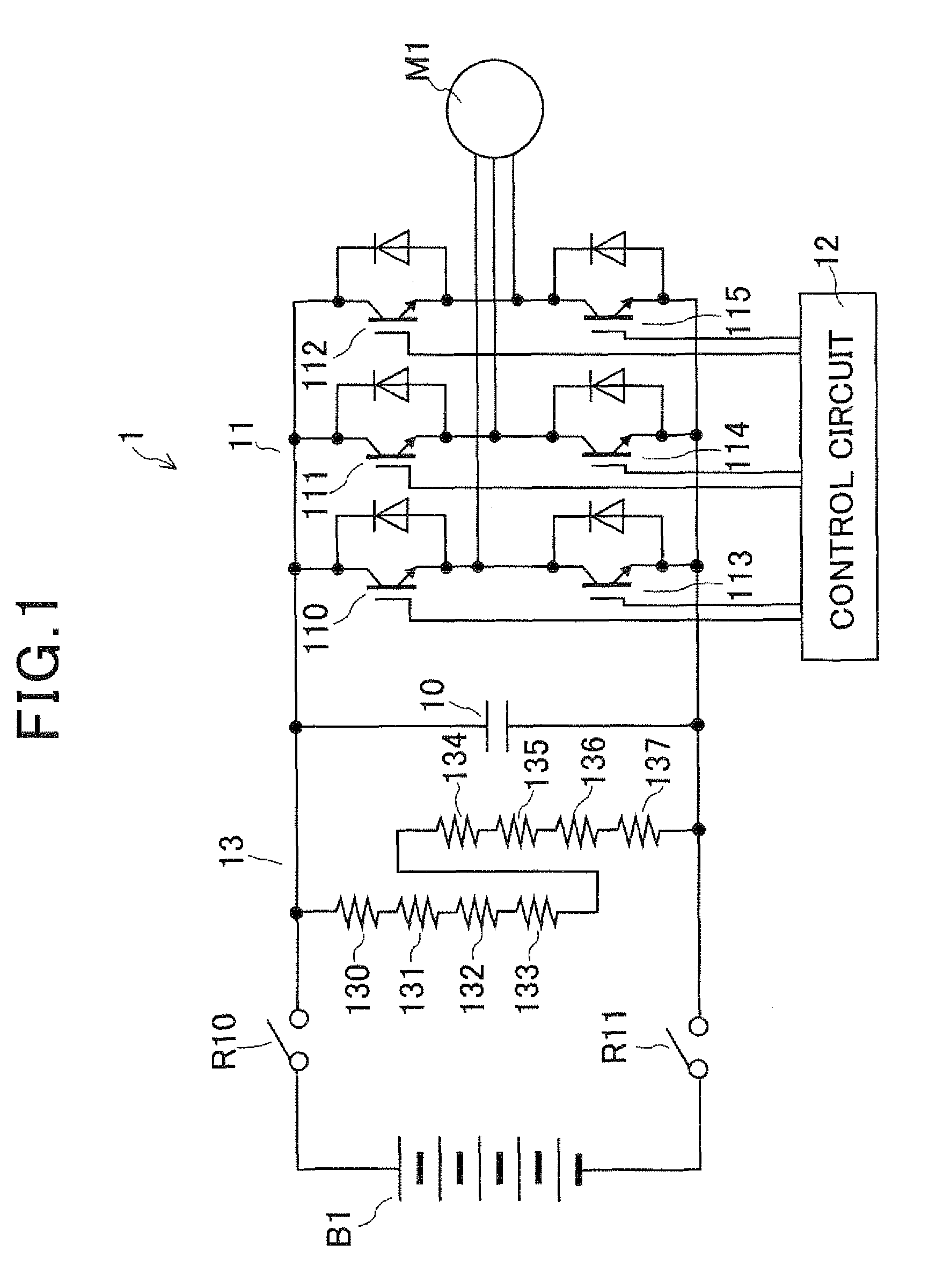 Electronic system having resistors serially connected