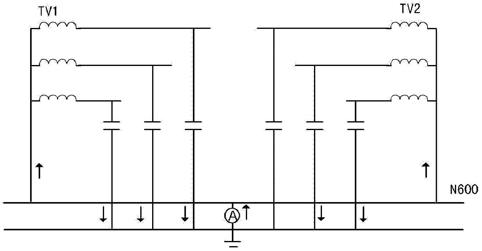 One-point grounding detection device and detection method for neutral line of secondary coil of voltage transformer