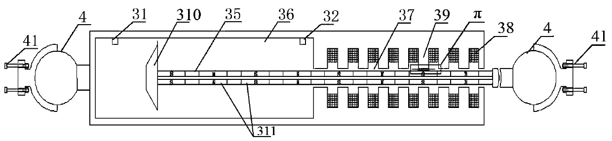 Six-freedom-degree parallel machine arm driven by tubular linear motors and control method of six-freedom-degree parallel machine arm