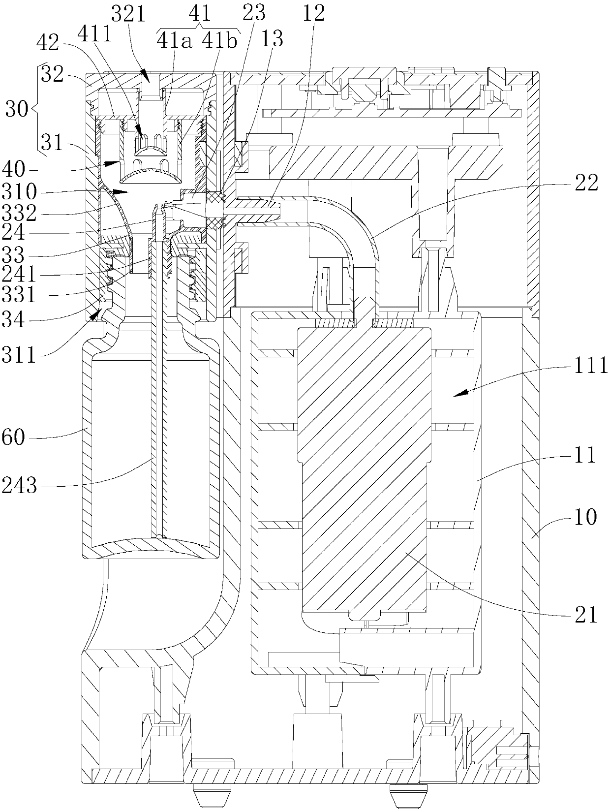 Airflow guide type atomizer