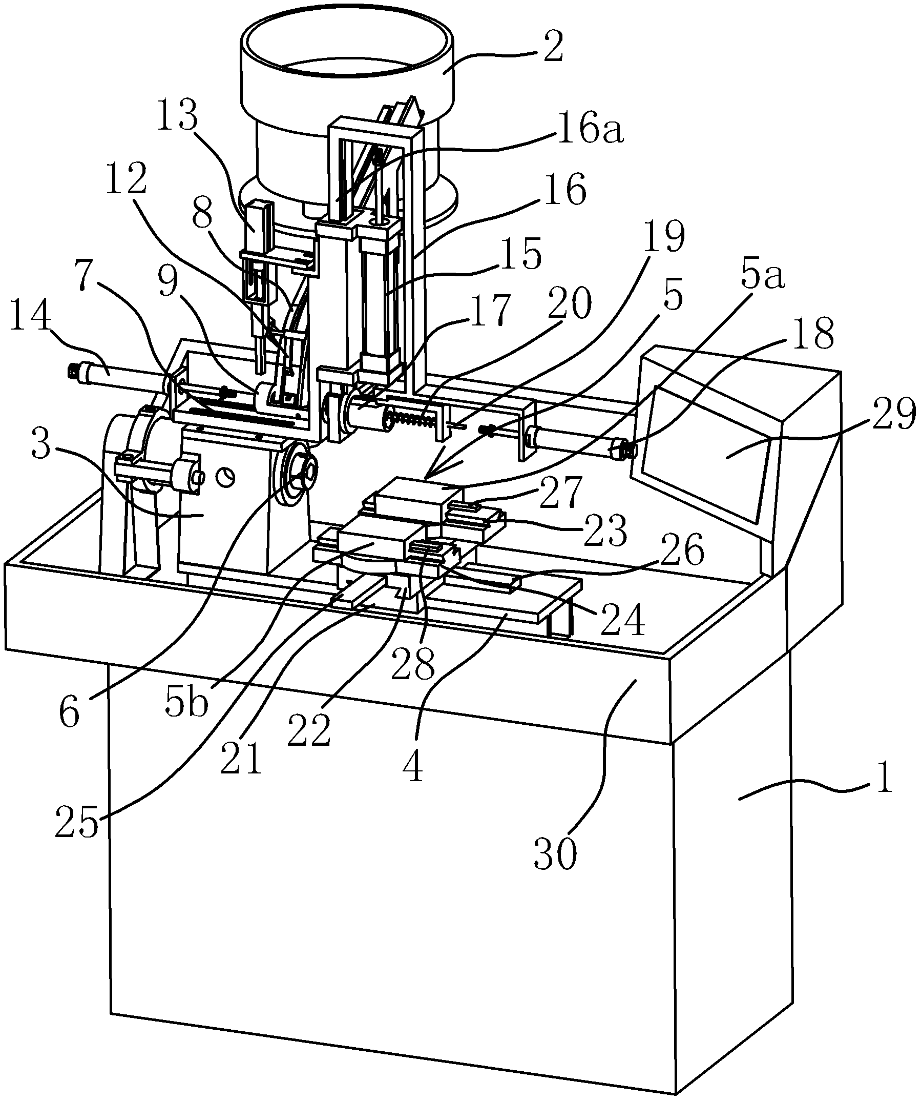 Processing machine tool for valve body connection hole