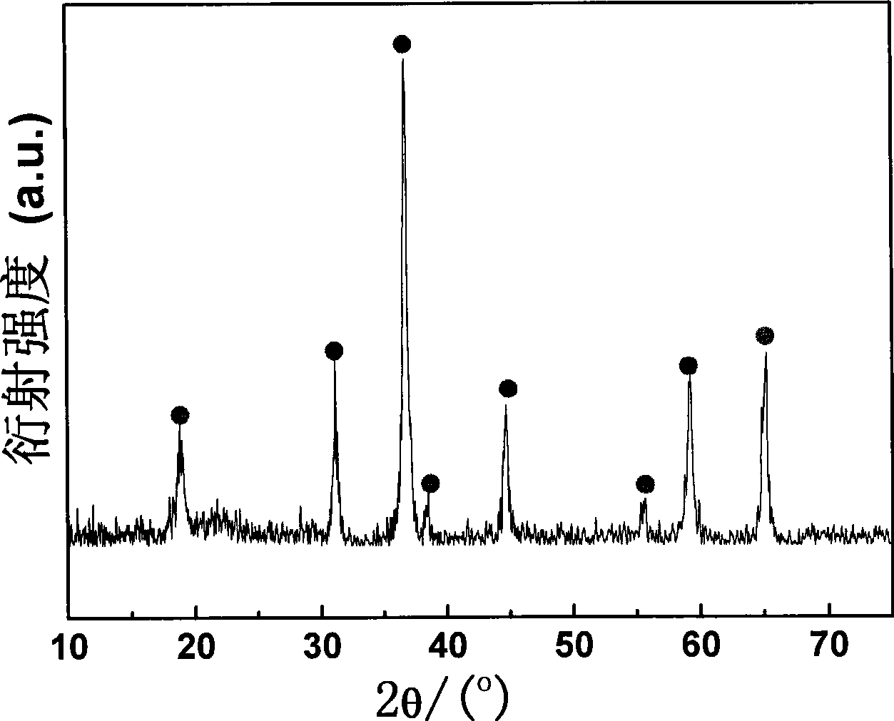 Method for preparing Co3O4 nano material by hydrothermal method under magnetic field effect