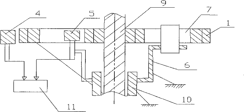 Absolute angle output sensor for planet magnet wheel of steering system of automobile