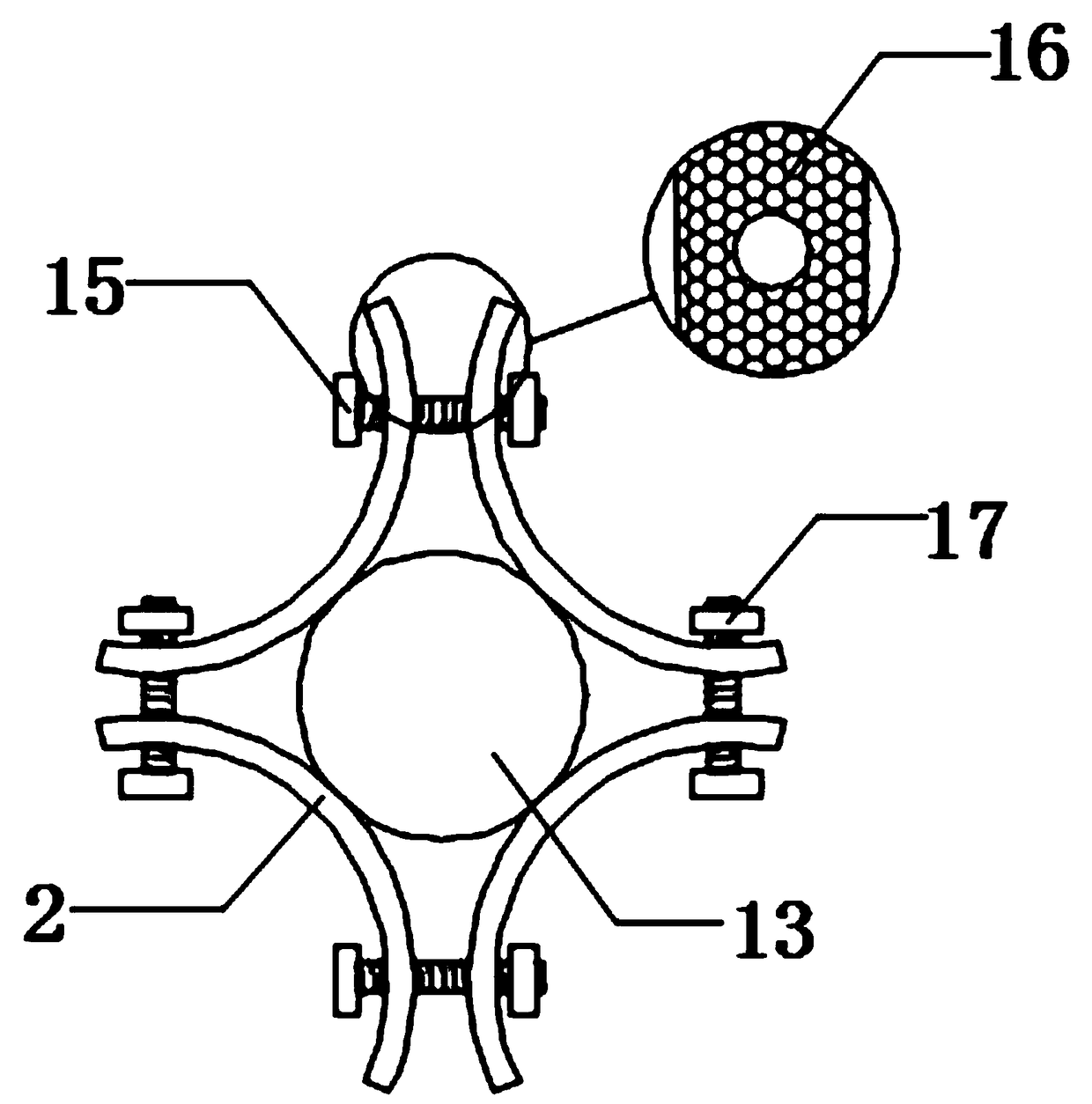 Agricultural bird repelling device with good wind resistance