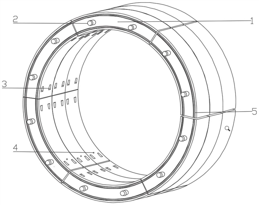 Tunnel lining segment ring, construction method and tunnel lining