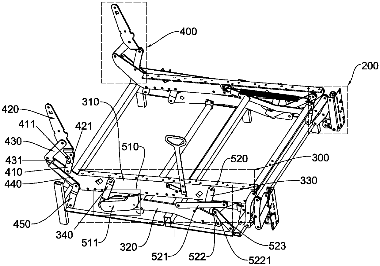 Backrest tilting mechanism of seat function frame