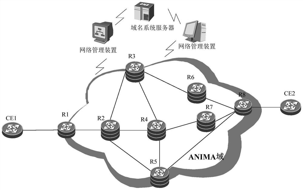 Network equipment management method, network equipment and domain name system DNS server
