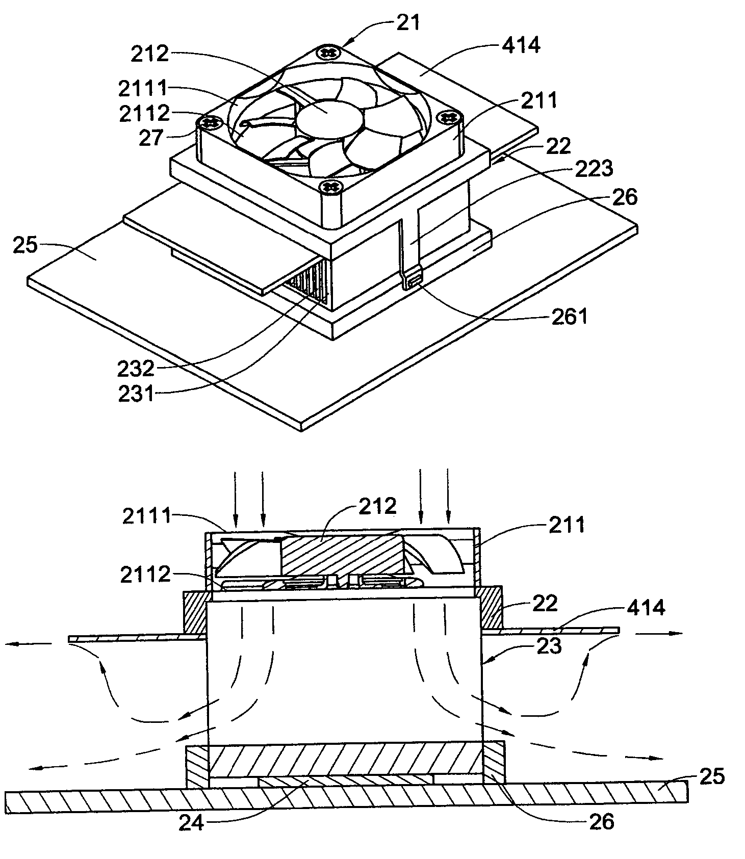 Radiation module capable of resisting reverse flow of hot fluid