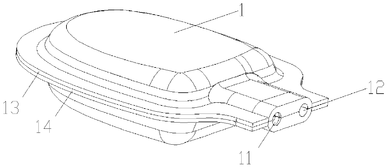 Ventilation air bag and preparation method and mold thereof
