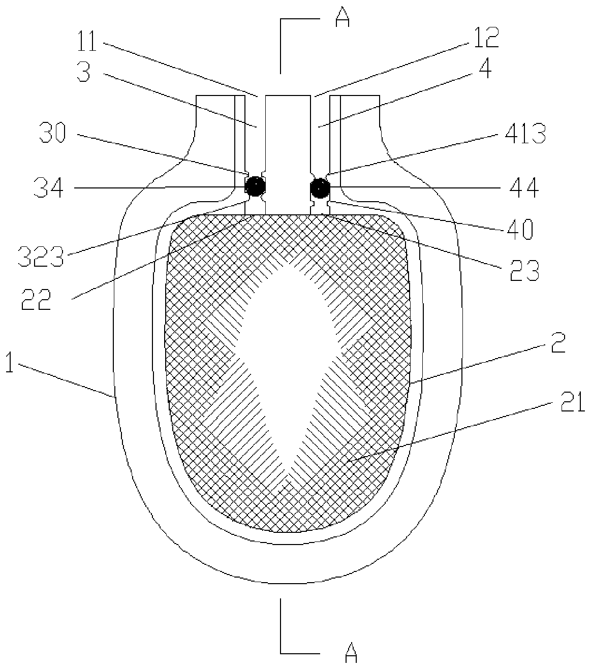 Ventilation air bag and preparation method and mold thereof