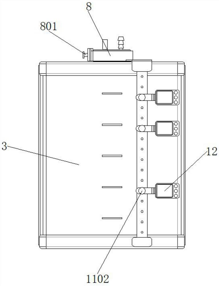 Intelligent drainage device balancing multi-region separation and time recording