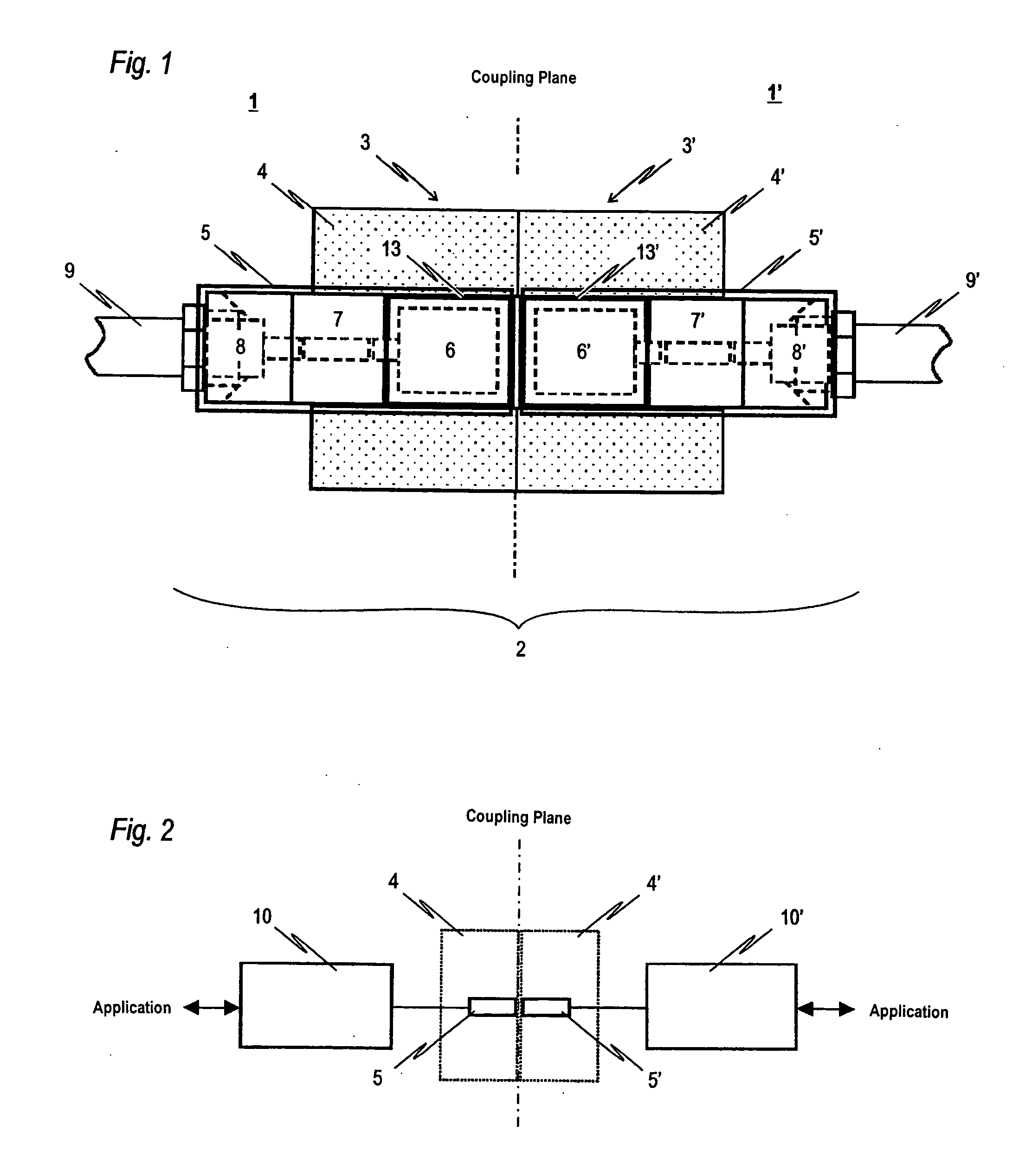 Automatic central buffer coupling with signal transmission device