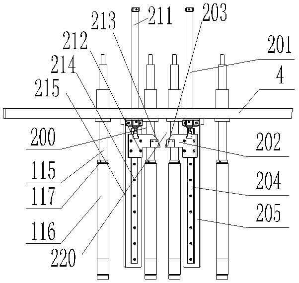 Automatic roll material changing device