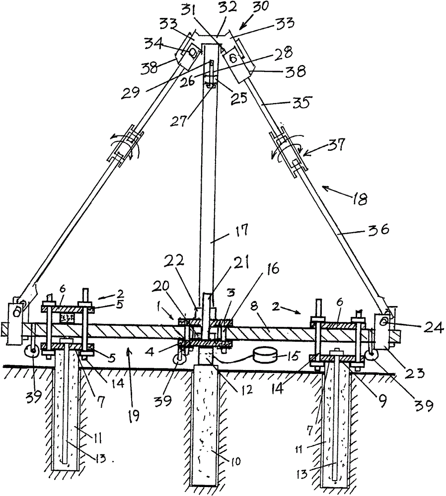 Pressure test device and pressure test method for measuring prestressed pipe piles with surrounding pipe piles