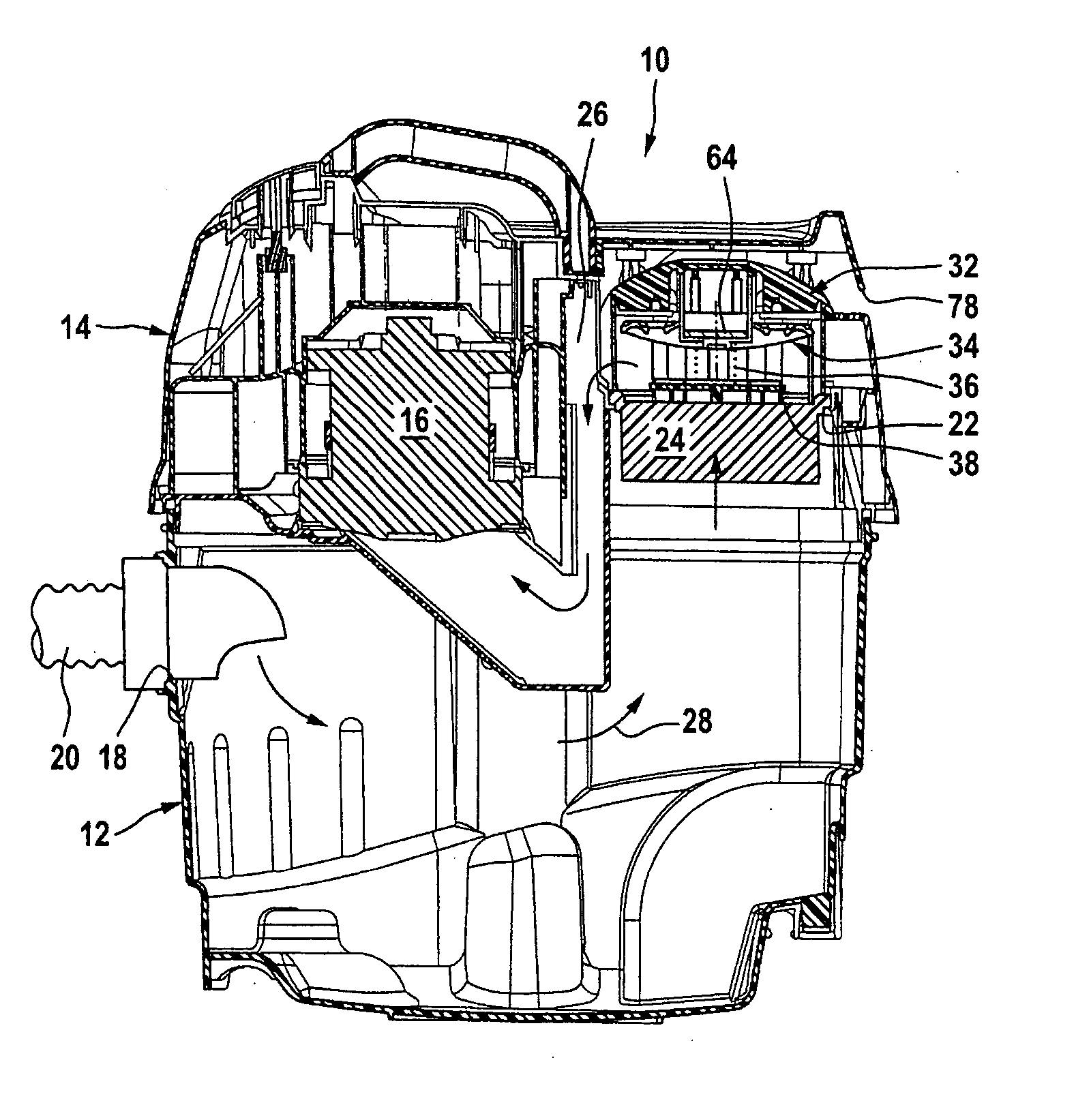 Method for cleaning the filters of a vacuum Cleaner and vacuum cleaner for carrying out said method